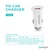 Auto punjač Pluginn PI-21S PD 20W QC 30 18W, Beli