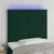 Vidaxl LED posteljno vzglavje temno zeleno 100x5x118/128 cm žamet
