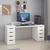 Hanah Home radni sto Alen 180cm 8 Drawer, 180 cm, beli