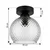 BRILAGI - LED stropno svetlo R GLASS 1xE27/60W/230V O 25 cm crna/zadimljeno-siva