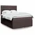 Vidaxl Box spring postelja z vzmetnico temno rjav 140x190 cm blago