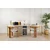Hanah home Radni sto 240x74x60?cm Belo-Zlatni