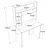 Hanah home Radni sto 90x148,6x51,6cm Bež-Beli