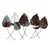 Wallity Zidna dekoracija Casting Leaf 3, 67 x 112 cm, Šarena