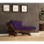 Hanah Home Baštenska sofa sa jednim sedištem i jastukom, Orah i ljubičasta
