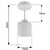 BRILAGI - LED plafonski luster RETRO GLASS 1xE27/60W/230V pr. 10 cm beli