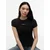 Tommy Jeans Majica Script Rib DW0DW22809 Črna Slim Fit