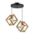 Opviq Luster Cube Double B Glass, Crni