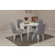 HANAH HOME Trpezarijski sto i stolice Vina 0701 White Grey