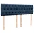 Vidaxl Box spring postelja z vzmetnico modra 140x200 cm blago