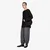 Majice Y-3 Pleated Oversized Long Sleeve Tee Black L