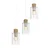 Luster na sajli MADERA 3xE27/60W/230V bela/drvo