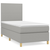vidaXL Box spring postelja z vzmetnico svetlo siva 80x200 cm blago