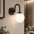 Opviq zidna lampa Loop-20451-F, 1 × E27, tamnobraon
