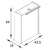 Stylife omara Z OGLEDALOM 43,5/64/16 cm