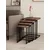 Hanah Home Tekerli set stolića (umetnuti), crna/orah (4 kom)