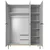 Garderobna omara Nicole 150 3D2SZ - bela