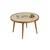 Hanah Home klub sto Polen 80, 80 cm, orah / travertin