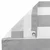 Balcony ekran Svijetlo siva i bijela. 75 x 600 cm