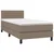 vidaXL Box spring postelja z vzmetnico LED taupe 100x200 cm blago