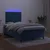 Vidaxl Box spring postelja z vzmetnico LED tem. modra 120x190 cm žamet