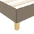 Vidaxl Posteljni okvir brez vzmetnice taupe 200x200 cm blago