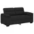 vidaXL Dvosed črne barve 160x81x84 cm blago