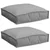 Jastuk 2 pcs Siva 40 x 40 x 8 cm Oxford tkanina