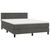 Den Box spring postelja z vzmetnico LED temno siva 140x200 c