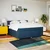 Vidaxl Box spring postelja z vzmetnico modra 200x200 cm blago