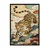 WallXpert uramljena slika 115253, leopard u orijentalnom stilu među šarenim oblacima, 30 x 40 cm, crni ram