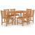 Vrtni blagovaonski set od 7 dijelova 140 x 80 cm masivno tikovino drvo