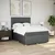 Vidaxl Box spring postelja z vzmetnico temno siva 140x200 cm blago