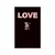 Plakat psiček z napisom Love - 60x90 silver