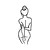 Wallity Zidna dekoracija Woman Body, 72x0.15x26 cm, 1.5 mm, Crna