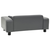 Sofa za pse siva 81 x 43 x 31 cm od pliša i umjetne kože