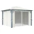 Sjenica sa zastorom 300 x 300 cm krem aluminijum