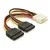 DELOCK kabel SATA HDD 2x -> 4pin moški