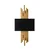 Opviq Zidna lampa Axis-15114, 35x75x10cm, IP20, Zlatno-crna boje