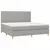 Vidaxl Box spring postelja z vzmetnico LED sv. siva 200x200 cm blago
