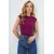 Trend Alacati Stili Ženska bluza bez rukava Alc-X13495, Okrugli izrez, Ljubičasta