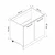 Hanah Home kuhinjski element Minar 4147, 90 cm, beli / dore