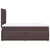 vidaXL Box spring postelja z vzmetnico temno rjava 120x190 cm blago