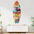 WallXpert dekorativna daska za surf od pleksiglasa Mvsf06M, šarena ilustracija sa simbolima Australije, 36 x 100 cm