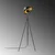 Opviq Mixed 11516 Podna lampa, Crna
