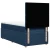 Vidaxl Box spring postelja z vzmetnico modra 90x200 cm blago