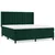 vidaXL Box spring postelja z vzmetnico temno zelena 180x200 cm žamet