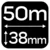 shumee Modri maskirni trak 38 mm x 50 m