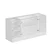 Hanah Home kuhinjsko ostrvo Alvinka 20250, 180 cm, belo / antracit