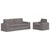 Set sofe 2 pcs Sivo-smeđa 222 x 80 x 82 cm tkanina